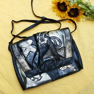 Vintage 80s NAS Patchwork Leather Purse